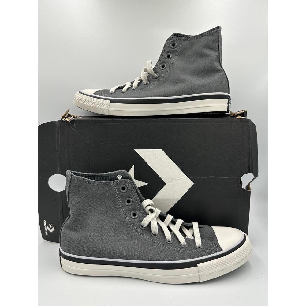 Converse All Star High Top Sneakers in Charcoal Gray & White - Picture 2 of 10